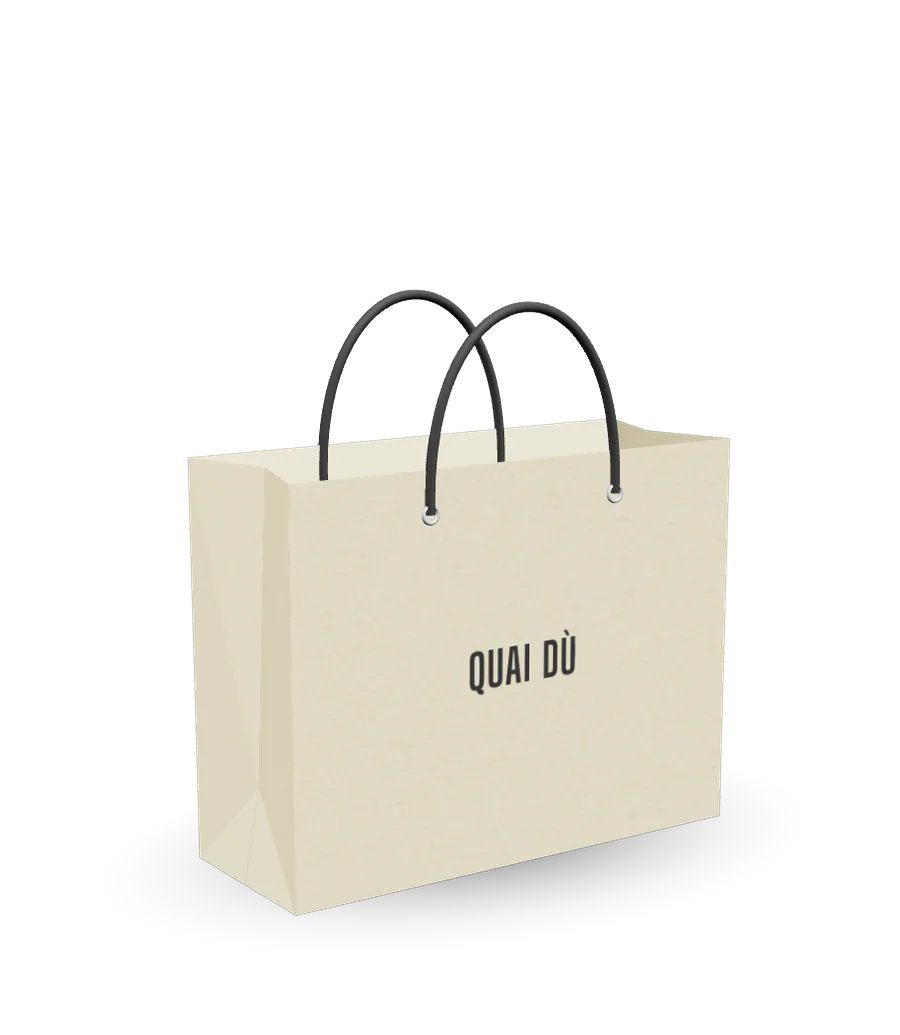 Túi 3D minh hoạ cho bài Các loại quai túi giấy: quai giấy và quai dù mắt cáo
